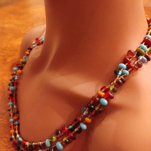 SAVE: Vibrant Multistrand Beaded Necklace - Picture 5 of 6